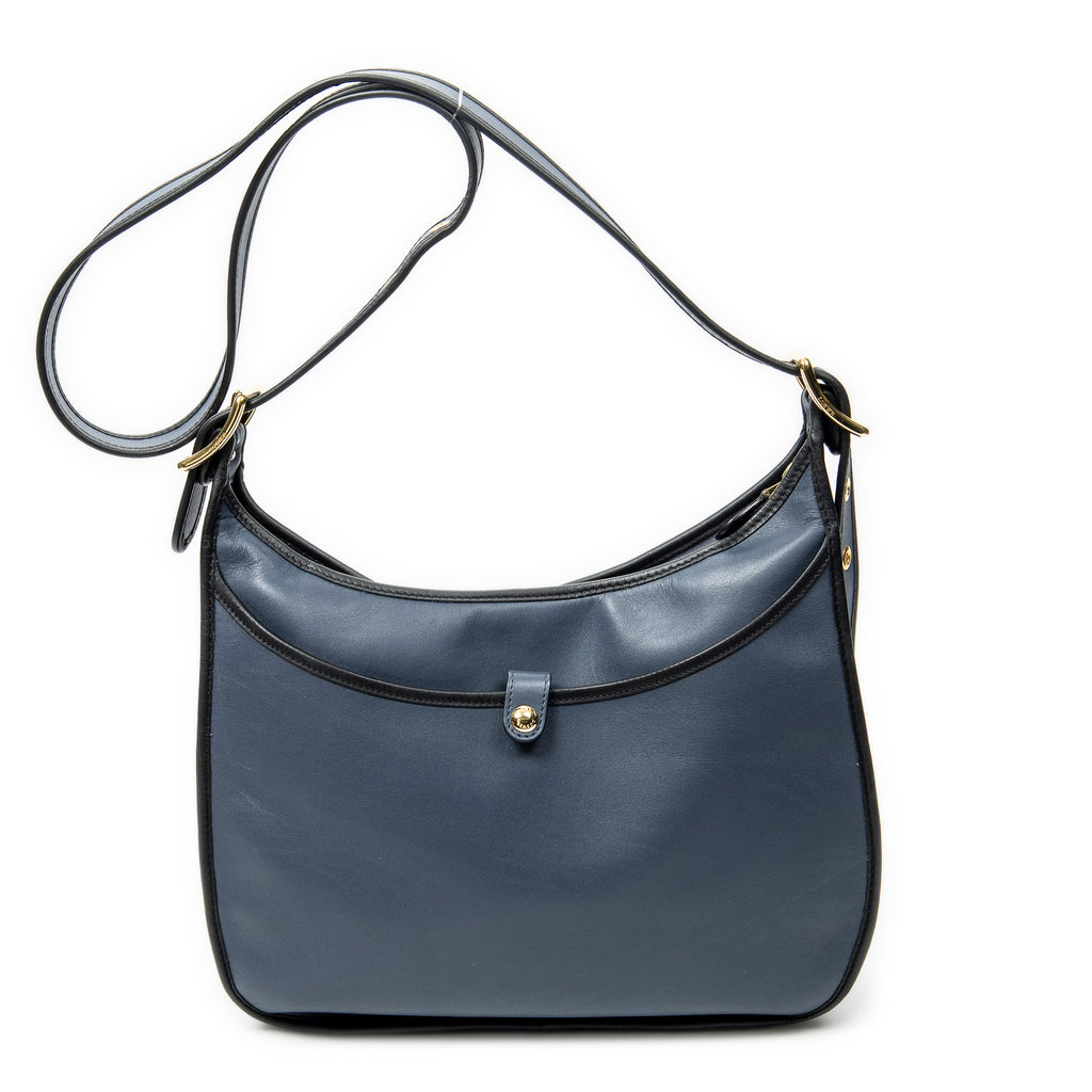 Shoulder Bag Sophia Messenger Blue Calfskin Leather