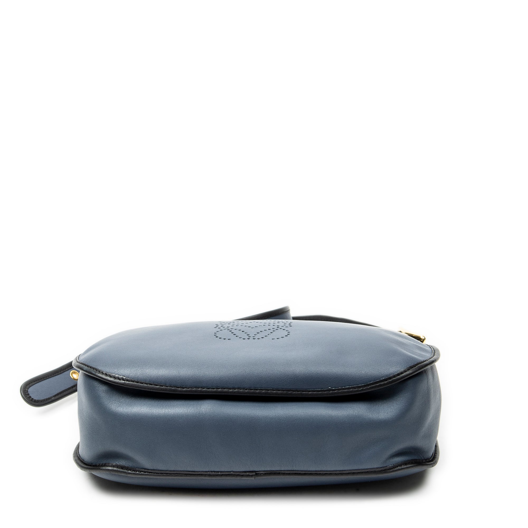 Shoulder Bag Sophia Messenger Blue Calfskin Leather