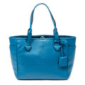 Shoulder Bag Heritage Tote Blue Grained Calfskin Leather