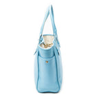 Shoulder Bag Heritage Tote Light Blue Grained Calfskin Leather