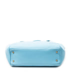 Shoulder Bag Heritage Tote Light Blue Grained Calfskin Leather