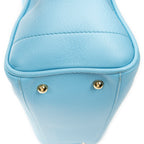 Shoulder Bag Heritage Tote Light Blue Grained Calfskin Leather