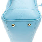 Shoulder Bag Heritage Tote Light Blue Grained Calfskin Leather