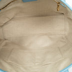 Shoulder Bag Heritage Tote Light Blue Grained Calfskin Leather