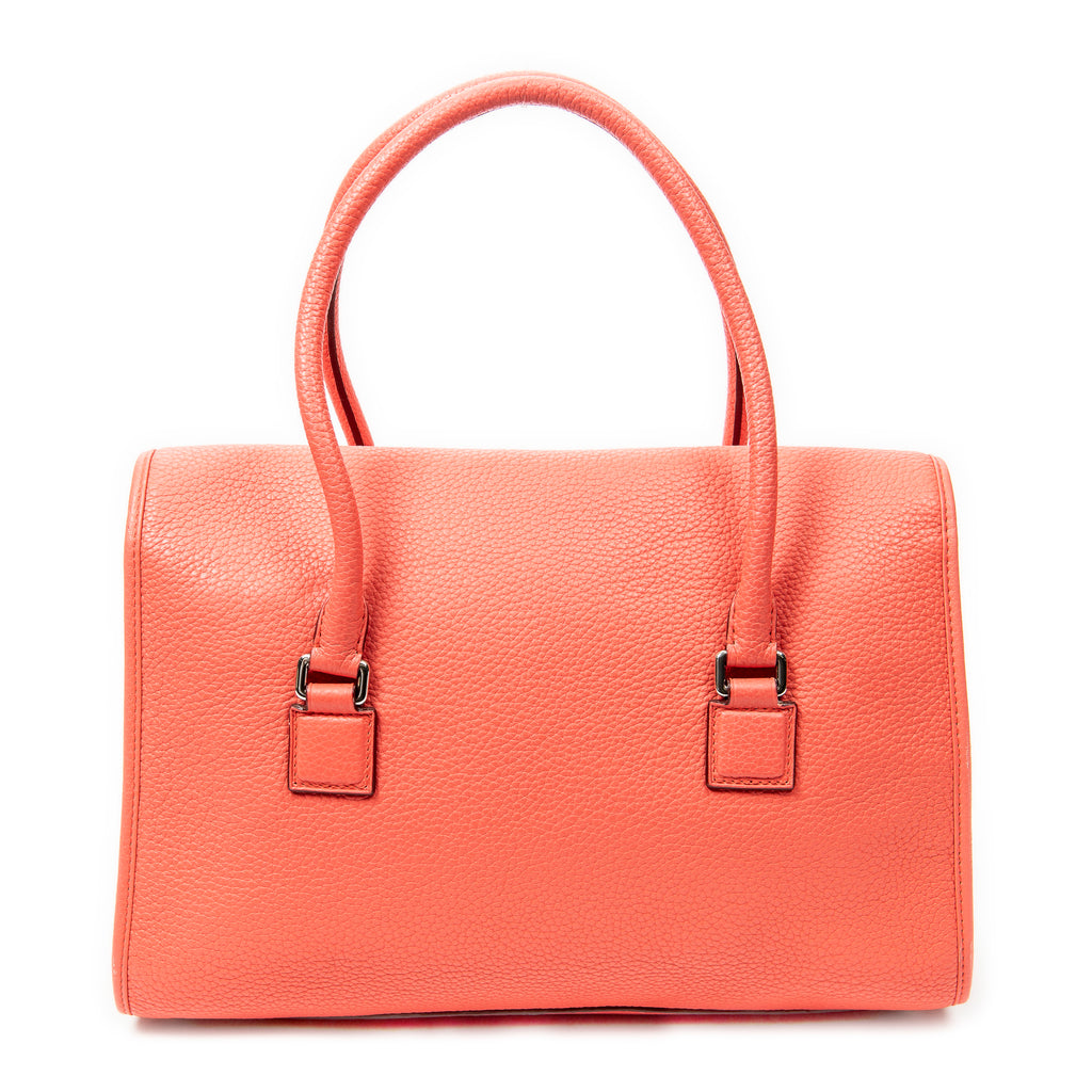Shoulder Bag Alamo 36 Pink Grained Calfskin Leather