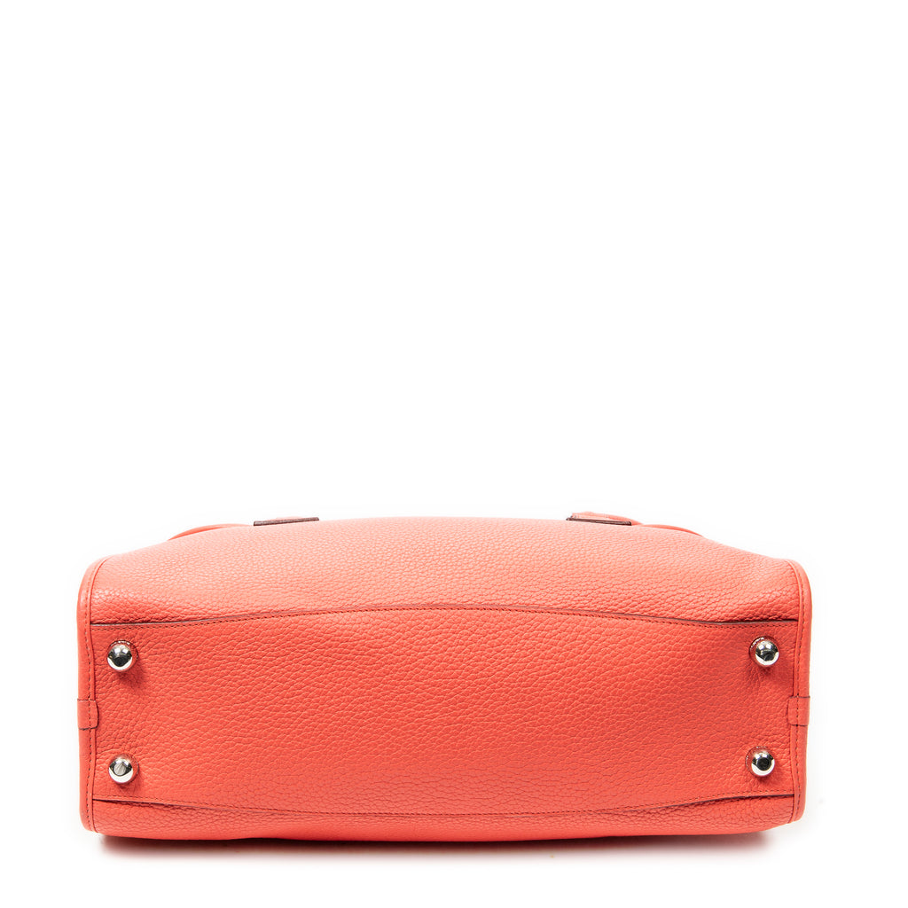 Shoulder Bag Alamo 36 Pink Grained Calfskin Leather