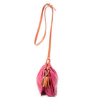 Shoulder Bag Mini Bicolor Tassel Flamenco Fuchsia Pink Calfskin Leather