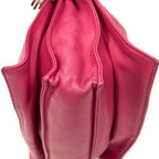 Shoulder Bag Mini Bicolor Tassel Flamenco Fuchsia Pink Calfskin Leather