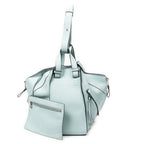 Shoulder Bag Large Hammock Light Blue Calfskin Leather