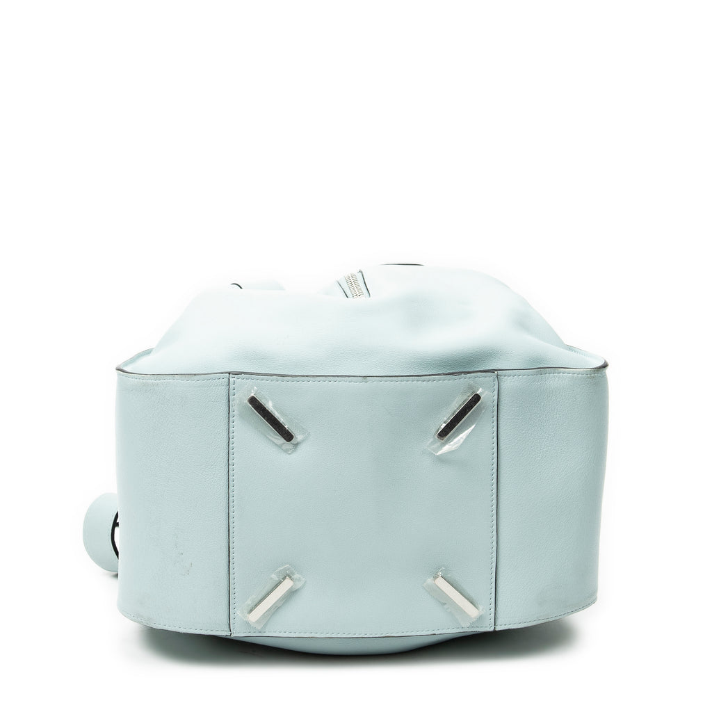 Shoulder Bag Large Hammock Light Blue Calfskin Leather