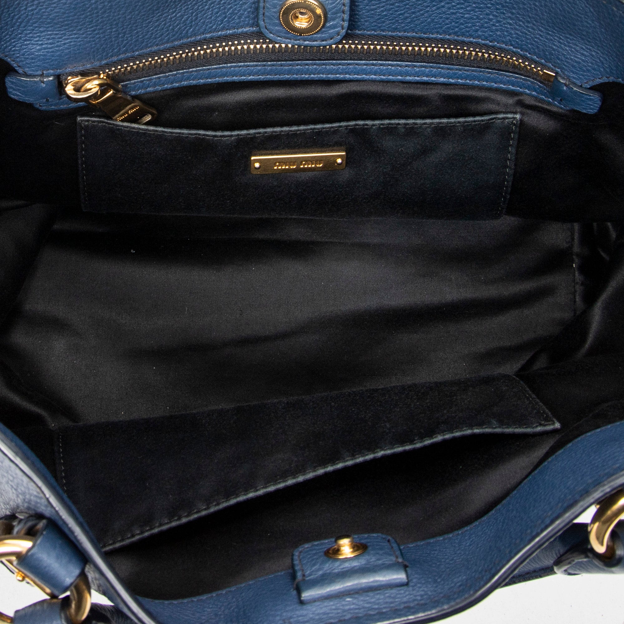 Shoulder Bag Convertible Shopping Tote Navy Vitello Caribu Leather