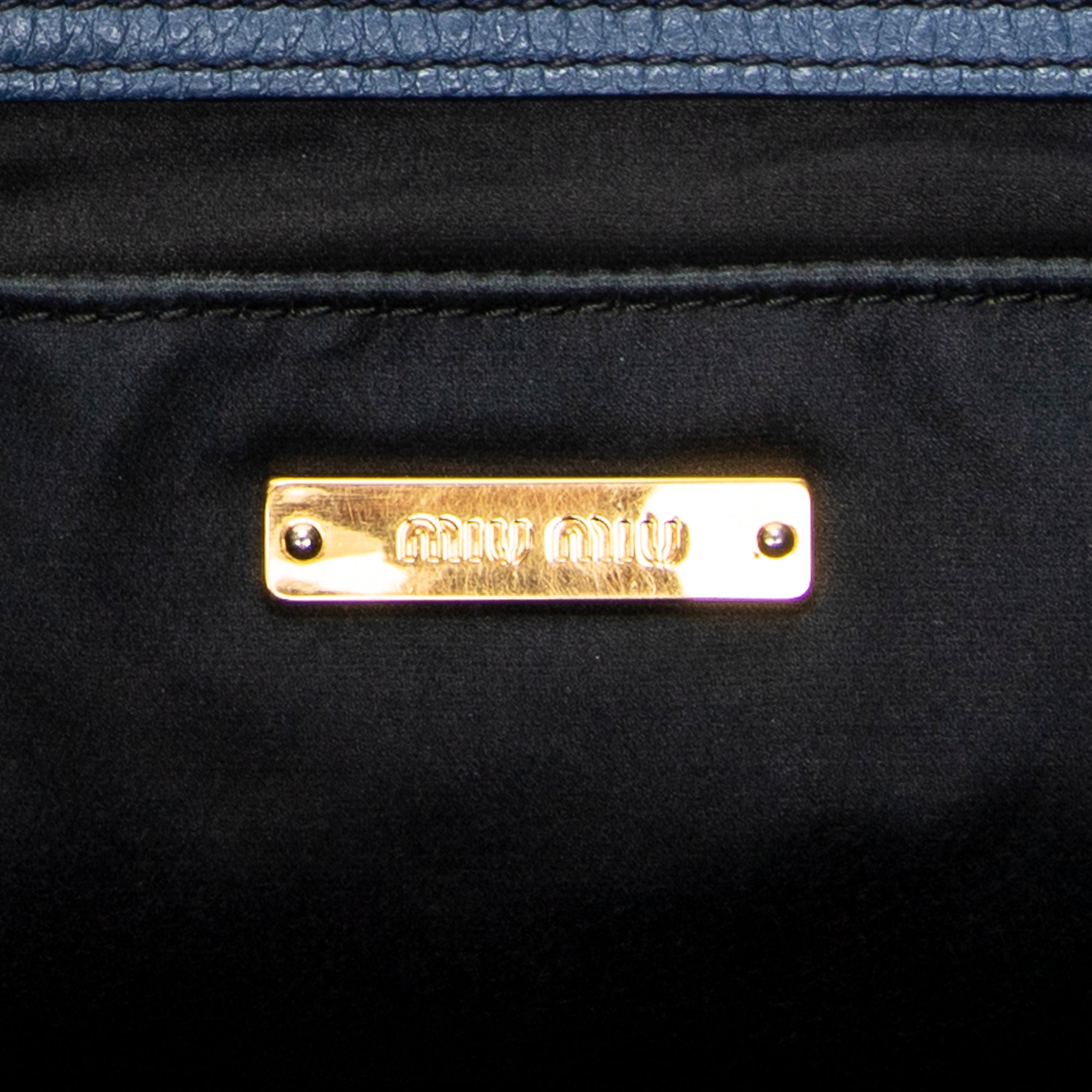 Shoulder Bag Convertible Shopping Tote Navy Vitello Caribu Leather