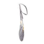 Shoulder Bag Frame Clutch Crossbody Lilac Nappa Matelasse Leather