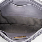 Shoulder Bag Frame Clutch Crossbody Lilac Nappa Matelasse Leather