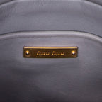 Shoulder Bag Frame Clutch Crossbody Lilac Nappa Matelasse Leather
