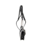 Shoulder Bag Mini Jewel Flap Crossbody Black Madras Leather