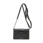 Shoulder Bag Mini Jewel Flap Crossbody Black Madras Leather