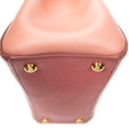 Shoulder Bag Small Open Tote Light Pink Saffiano Leather