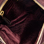 Shoulder Bag Small Flap Buckle Messenger Burgundy Nylon Canvas