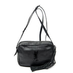 Shoulder Bag Lou Camera Bag Black Goatskin Leather