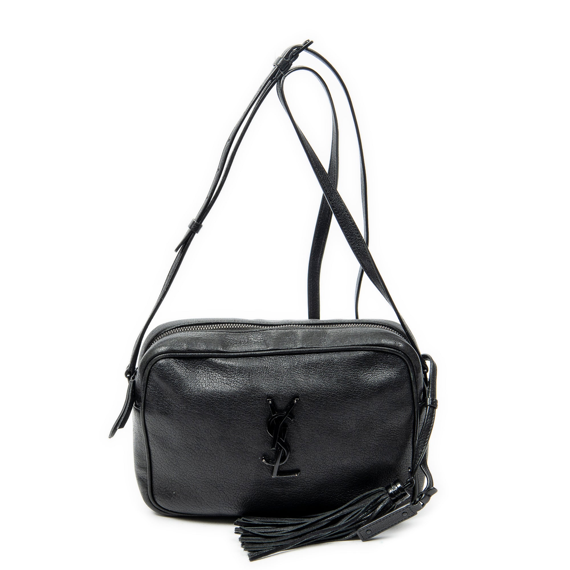 Shoulder Bag Lou Camera Bag Black Goatskin Leather