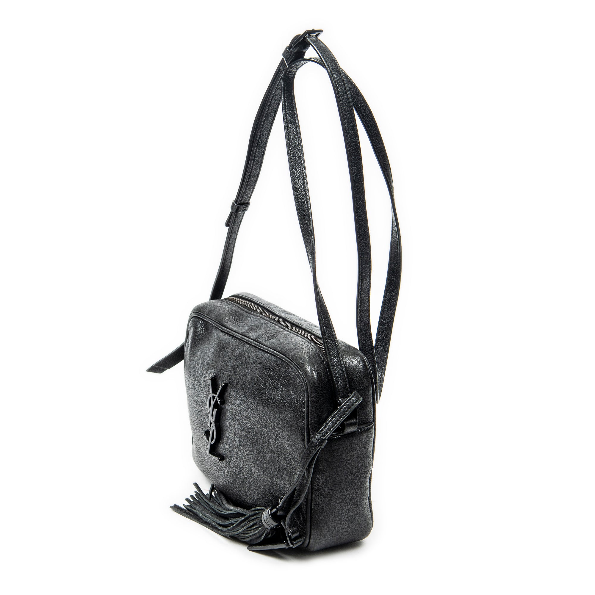 Shoulder Bag Lou Camera Bag Black Goatskin Leather