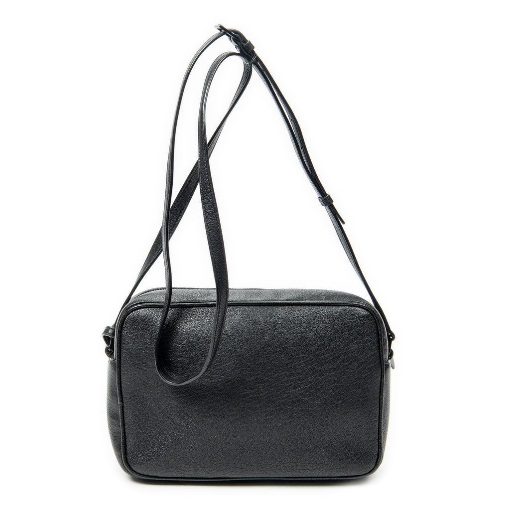 Shoulder Bag Lou Camera Bag Black Goatskin Leather