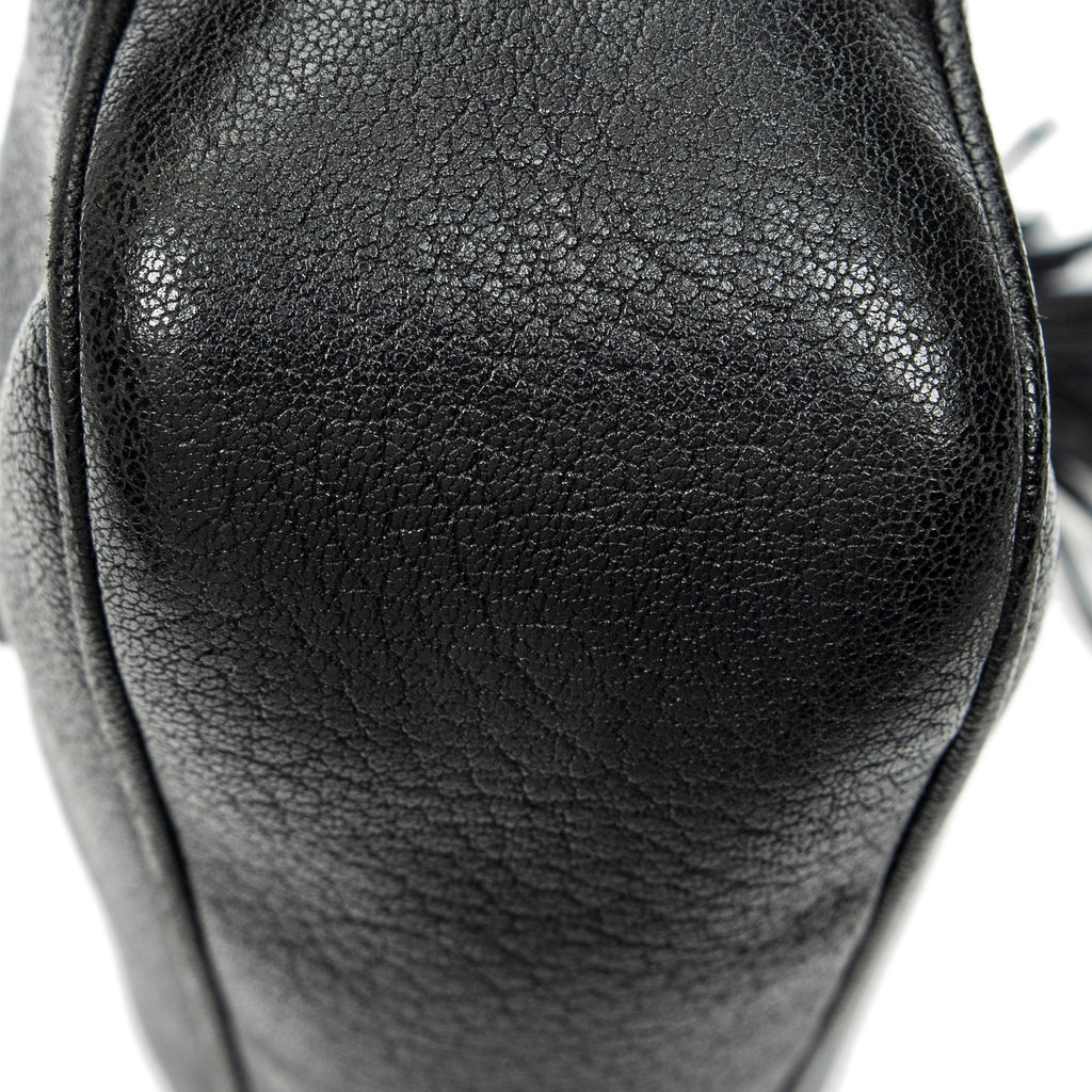 Shoulder Bag Lou Camera Bag Black Goatskin Leather