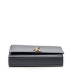 Shoulder Bag Medium Kate Navy Grain de Poudre Leather