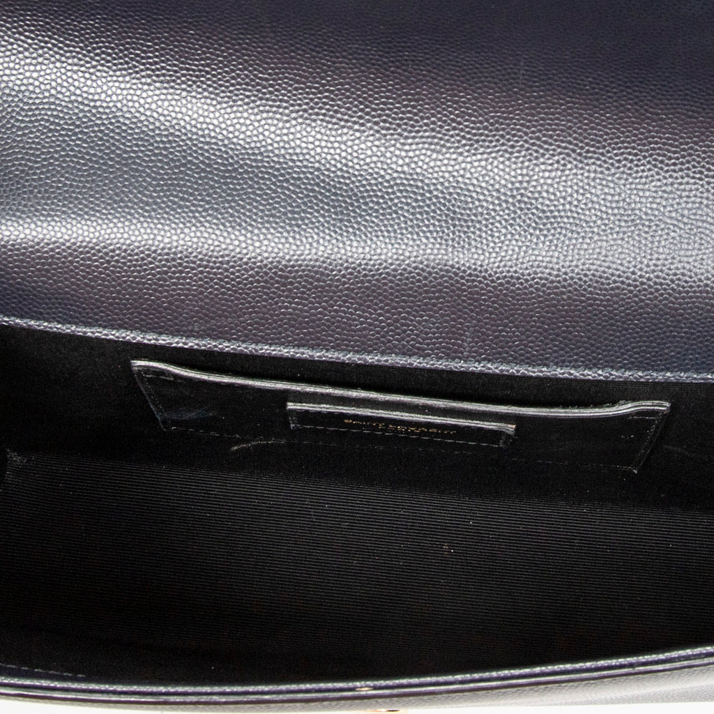 Shoulder Bag Medium Kate Navy Grain de Poudre Leather