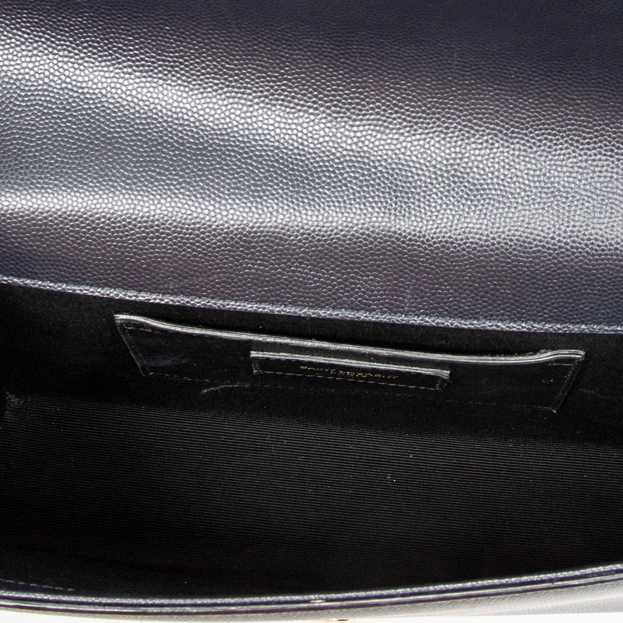 Shoulder Bag Medium Kate Navy Grain de Poudre Leather