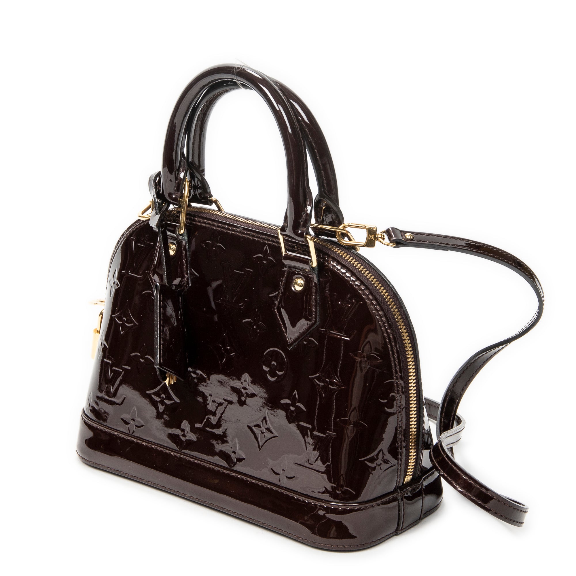 Shoulder Bag Alma BB Amarante Monogram Vernis