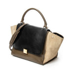 Shoulder Bag Medium Trapeze Black Calfskin Leather