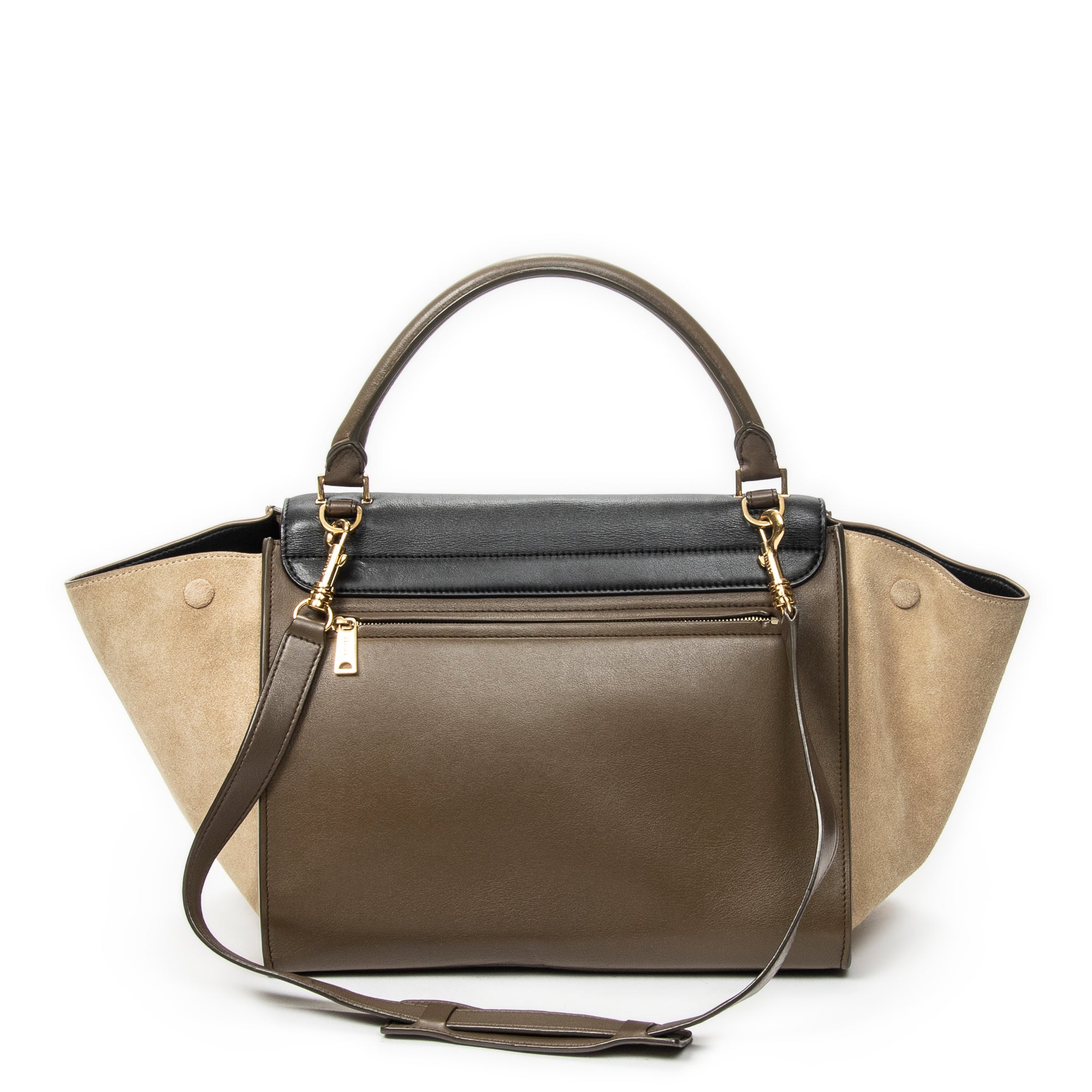 Shoulder Bag Medium Trapeze Black Calfskin Leather