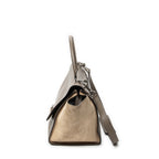 Shoulder Bag Small Trapeze Taupe Grained Calfskin Leather