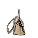 Shoulder Bag Small Trapeze Taupe Grained Calfskin Leather