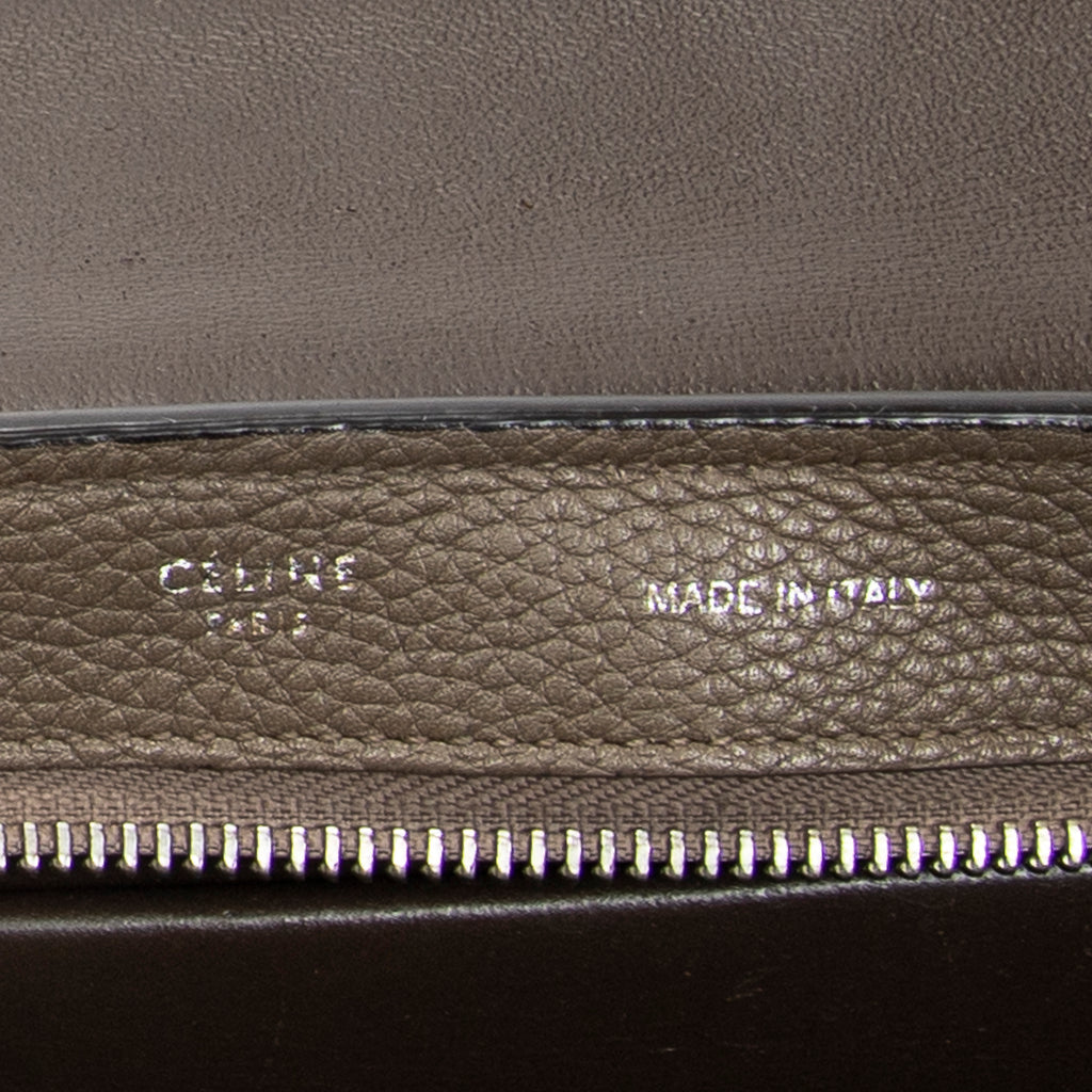 Shoulder Bag Small Trapeze Taupe Grained Calfskin Leather