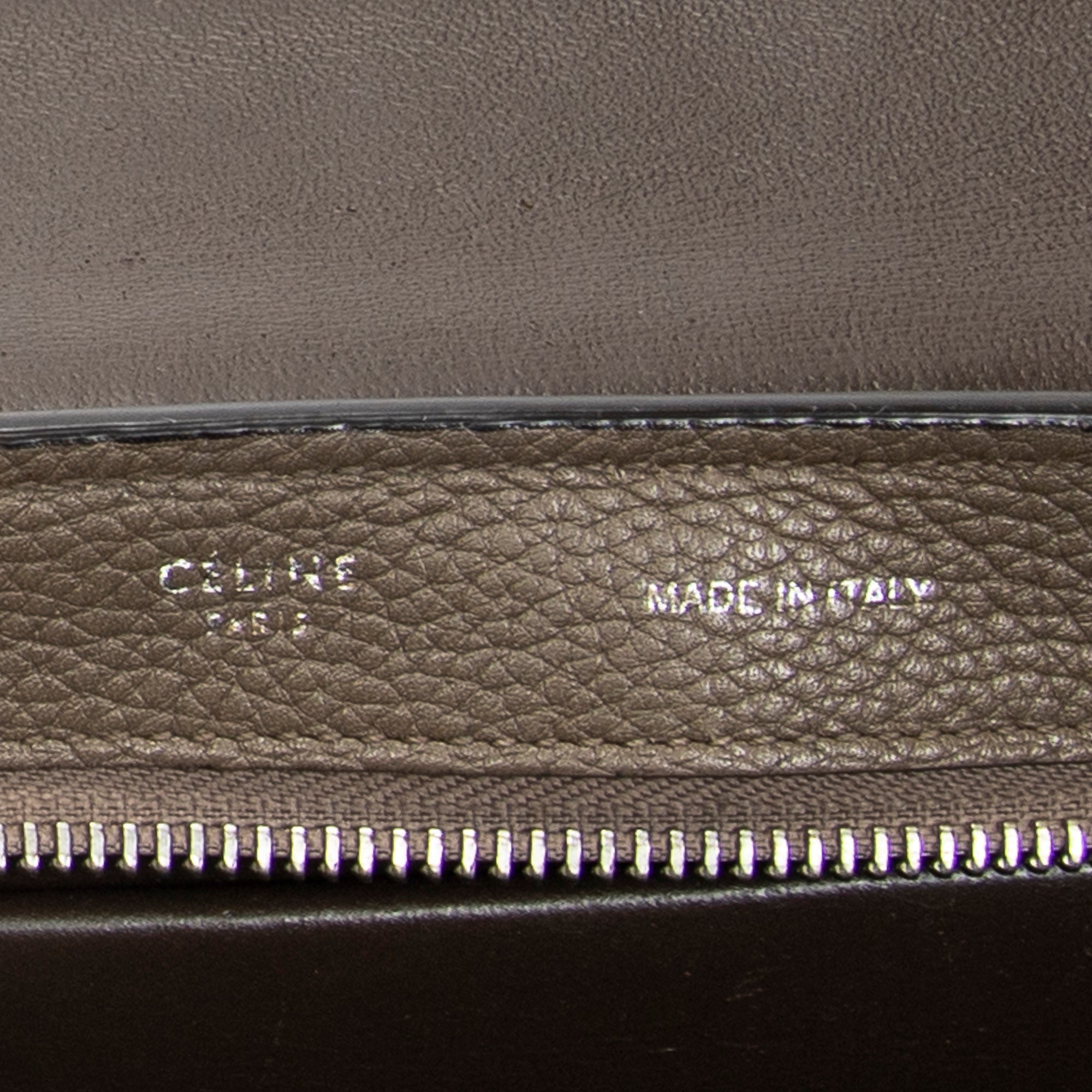 Shoulder Bag Small Trapeze Taupe Grained Calfskin Leather