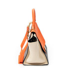 Shoulder Bag Medium Trapeze Orange Calfskin Leather