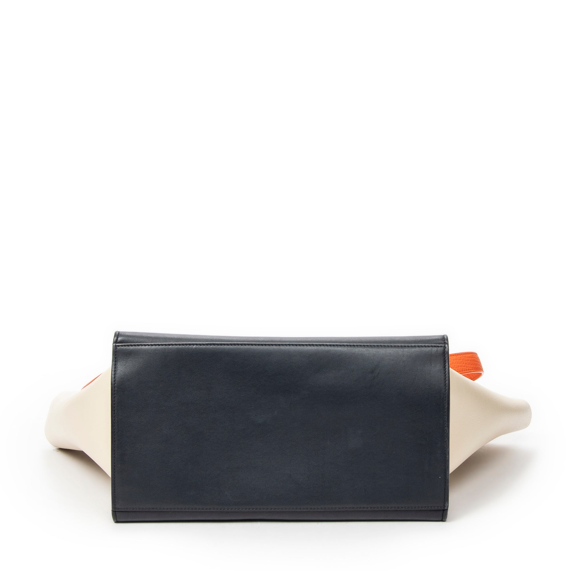 Shoulder Bag Medium Trapeze Orange Calfskin Leather