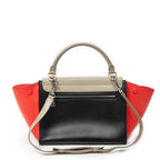 Shoulder Bag Small Trapeze Taupe Calfskin Leather