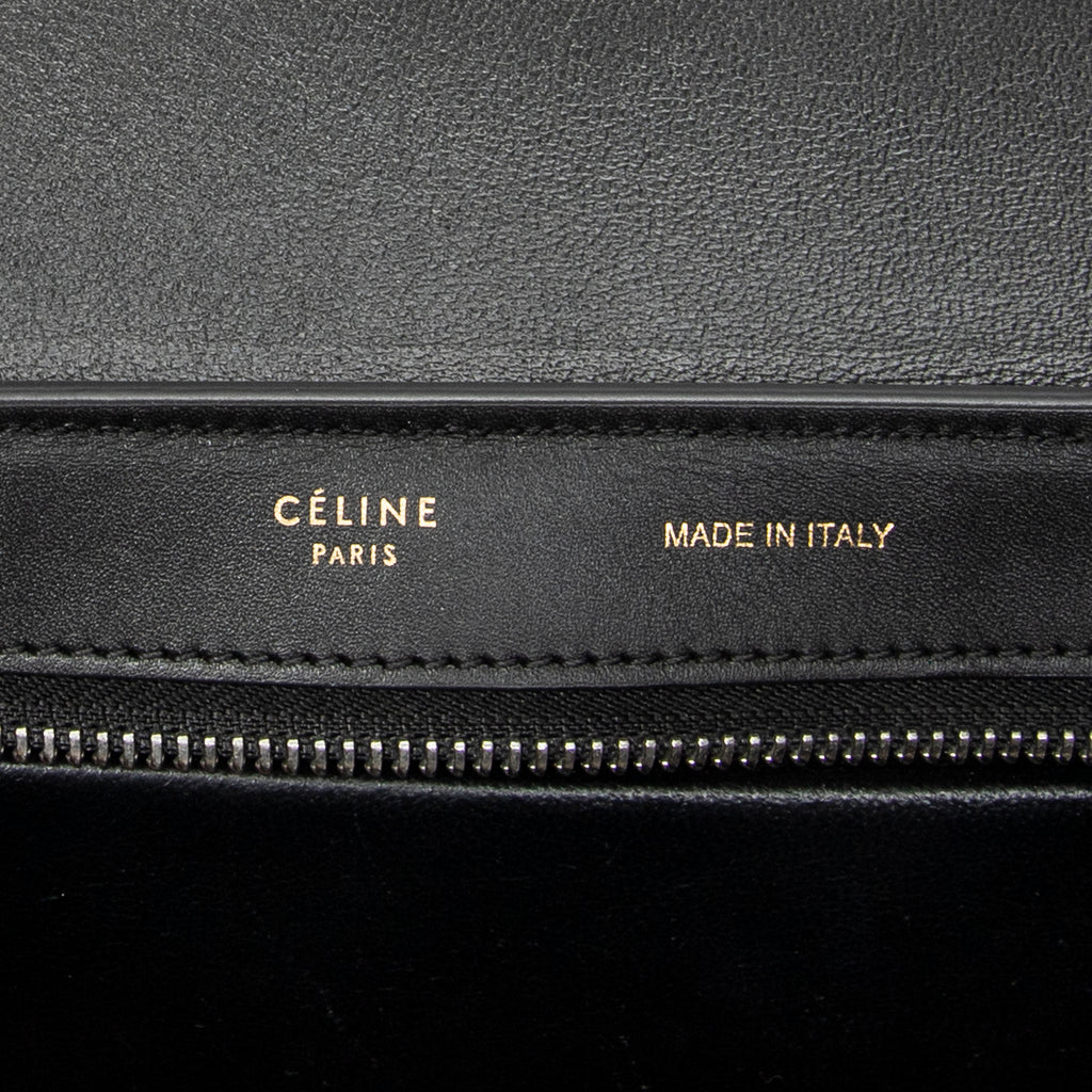 Shoulder Bag Small Trapeze Taupe Calfskin Leather