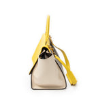 Shoulder Bag Medium Trapeze Yellow Calfskin Leather