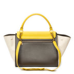 Shoulder Bag Medium Trapeze Yellow Calfskin Leather