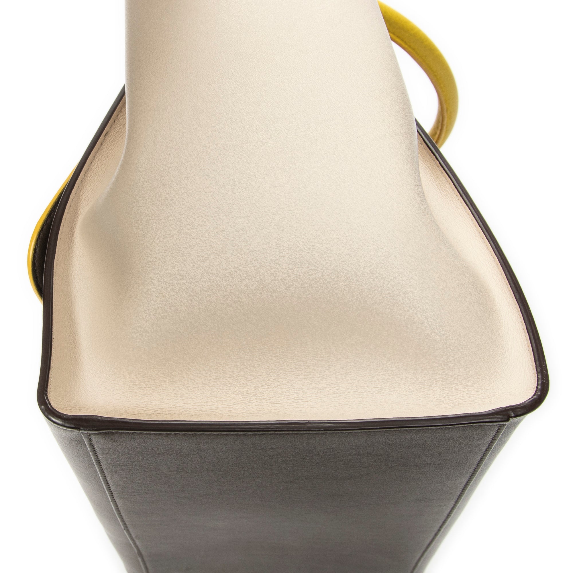 Shoulder Bag Medium Trapeze Yellow Calfskin Leather