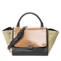Shoulder Bag Small Trapeze Dark Grey Grained Calfskin Leather