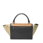 Shoulder Bag Small Trapeze Dark Grey Grained Calfskin Leather