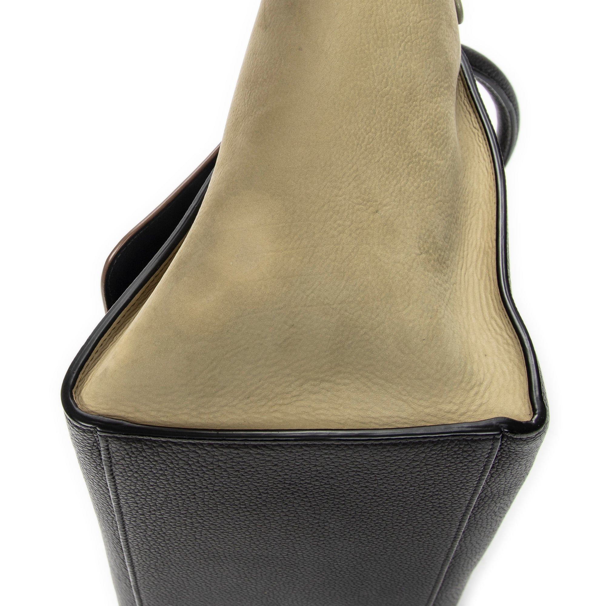 Shoulder Bag Small Trapeze Dark Grey Grained Calfskin Leather