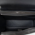 Shoulder Bag Small Trapeze Dark Grey Grained Calfskin Leather