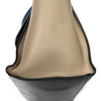 Shoulder Bag Medium Trapeze Blue Calfskin Leather